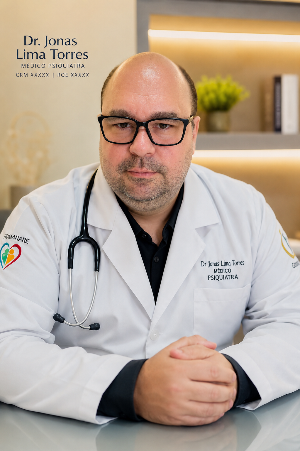 Foto profissional do médico psiquiatra